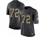 Youth Nike Washington Redskins #72 Geron Christian Limited Black 2016 Salute to Service NFL Jersey