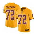 Youth Nike Washington Redskins #72 Geron Christian Limited Gold Rush Vapor Untouchable NFL Jersey
