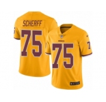 Youth Nike Washington Redskins #75 Brandon Scherff Limited Gold Rush Vapor Untouchable NFL Jersey