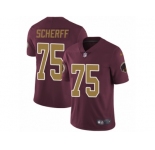 Youth Nike Washington Redskins #75 Brandon Scherff Vapor Untouchable Limited Burgundy Red Gold Number Alternate 80TH Anniversary NFL Jersey