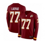Youth Nike Washington Redskins #77 Shawn Lauvao Limited Burgundy Therma Long Sleeve NFL Jersey