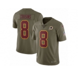 Youth Nike Washington Redskins #8 Kirk Cousins Limited Olive 2017 Salute to Service NFL Jersey