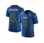 Youth Nike Washington Redskins #8 Kirk Cousins Navy Stitched NFL Limited NFC 2017 Pro Bowl Jersey