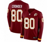 Youth Nike Washington Redskins #80 Jamison Crowder Limited Burgundy Therma Long Sleeve NFL Jersey