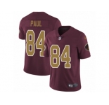 Youth Nike Washington Redskins #84 Niles Paul Vapor Untouchable Limited Burgundy Red Gold Number Alternate 80TH Anniversary NFL Jersey