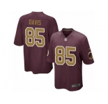 Youth Nike Washington Redskins #85 Vernon Davis Game Burgundy Red Gold Number Alternate 80TH Anniversary NFL Jersey