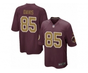 Youth Nike Washington Redskins #85 Vernon Davis Game Burgundy Red Gold Number Alternate 80TH Anniversary NFL Jersey