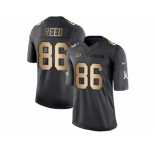Youth Nike Washington Redskins #86 Jordan Reed Limited Black Gold Salute to Service NFL Jersey