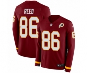 Youth Nike Washington Redskins #86 Jordan Reed Limited Burgundy Therma Long Sleeve NFL Jersey