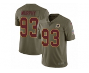 Youth Nike Washington Redskins #93 Trent Murphy Limited Olive 2017 Salute to Service NFL Jersey