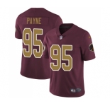 Youth Nike Washington Redskins #95 Da'Ron Payne Burgundy Red Gold Number Alternate 80TH Anniversary Vapor Untouchable Limited Player NFL Jersey
