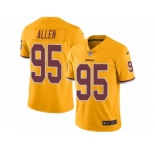 Youth Nike Washington Redskins #95 Jonathan Allen Limited Gold Rush Vapor Untouchable NFL Jersey