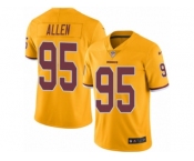 Youth Nike Washington Redskins #95 Jonathan Allen Limited Gold Rush Vapor Untouchable NFL Jersey