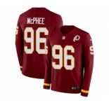 Youth Nike Washington Redskins #96 Pernell McPhee Limited Burgundy Therma Long Sleeve NFL Jersey