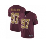 Youth Nike Washington Redskins #97 Terrell McClain Vapor Untouchable Limited Burgundy Red Gold Number Alternate 80TH Anniversary NFL Jersey