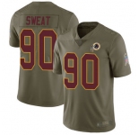 Youth Redskins #90 Montez Sweat Olive Stitched Football Limited 2017 Salute to Service Jersey