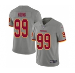 Youth Redskins #99 Chase Young Gray Stitched Football Limited Inverted Legend Jersey