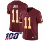 Youth Washington Redskins #11 Alex Smith Burgundy Red Team Color Vapor Untouchable Limited Player 100th Season Football Jersey