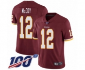 Youth Washington Redskins #12 Colt McCoy Burgundy Red Team Color Vapor Untouchable Limited Player 100th Season Football Jersey