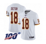 Youth Washington Redskins #18 Josh Doctson White Vapor Untouchable Limited Player 100th Season Football Jersey