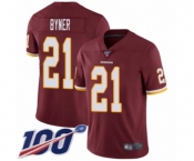 Youth Washington Redskins #21 Earnest Byner Burgundy Red Team Color Vapor Untouchable Limited Player 100th Season Football Jersey