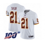Youth Washington Redskins #21 Sean Taylor White Vapor Untouchable Limited Player 100th Season Football Jersey