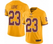 Youth Washington Redskins #23 Bryce Love Limited Gold Rush Vapor Untouchable Football Jersey