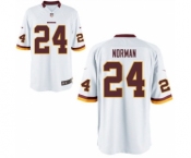 Youth Washington Redskins #24 Josh Norman White Game Jersey