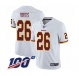 Youth Washington Redskins #26 Clinton Portis White Vapor Untouchable Limited Player 100th Season Football Jersey