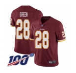 Youth Washington Redskins #28 Darrell Green Burgundy Red Team Color Vapor Untouchable Limited Player 100th Season Football Jersey