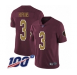 Youth Washington Redskins #3 Dustin Hopkins Burgundy Red Gold Number Alternate 80TH Anniversary Vapor Untouchable Limited Player 100th Season Football Jers