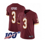Youth Washington Redskins #3 Dustin Hopkins Burgundy Red Team Color Vapor Untouchable Limited Player 100th Season Football Jersey