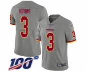 Youth Washington Redskins #3 Dustin Hopkins Limited Gray Inverted Legend 100th Season Football Jersey