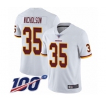 Youth Washington Redskins #35 Montae Nicholson White Vapor Untouchable Limited Player 100th Season Football Jersey