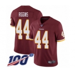 Youth Washington Redskins #44 John Riggins Burgundy Red Team Color Vapor Untouchable Limited Player 100th Season Football Jersey