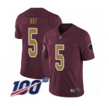 Youth Washington Redskins #5 Tress Way Burgundy Red Gold Number Alternate 80TH Anniversary Vapor Untouchable Limited Player 100th Season Football Jersey
