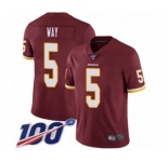 Youth Washington Redskins #5 Tress Way Burgundy Red Team Color Vapor Untouchable Limited Player 100th Season Football Jersey