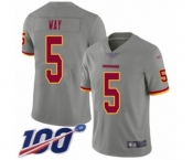 Youth Washington Redskins #5 Tress Way Limited Gray Inverted Legend 100th Season Football Jersey