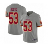 Youth Washington Redskins #53 Jon Bostic Limited Gray Inverted Legend Football Jersey