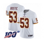 Youth Washington Redskins #53 Jon Bostic White Vapor Untouchable Limited Player 100th Season Football Jersey