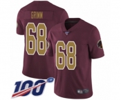 Youth Washington Redskins #68 Russ Grimm Burgundy Red Gold Number Alternate 80TH Anniversary Vapor Untouchable Limited Player 100th Season Football Jersey