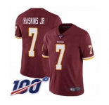 Youth Washington Redskins #7 Dwayne Haskins Burgundy Red Team Color Vapor Untouchable Limited Player 100th Season Jersey