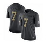 Youth Washington Redskins #7 Dwayne Haskins Limited Black 2016 Salute to Service Football Jerseys