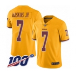 Youth Washington Redskins #7 Dwayne Haskins Limited Gold Rush Vapor Untouchable 100th Season Football Jerseys