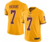 Youth Washington Redskins #7 Dwayne Haskins Limited Gold Rush Vapor Untouchable Football Jersey