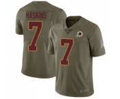Youth Washington Redskins #7 Dwayne Haskins Limited Olive 2017 Salute to Service Football Jersey