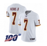 Youth Washington Redskins #7 Dwayne Haskins White Vapor Untouchable Limited Player 100th Season Jersey