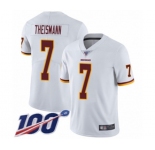 Youth Washington Redskins #7 Joe Theismann White Vapor Untouchable Limited Player 100th Season Football Jersey