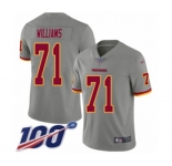 Youth Washington Redskins #71 Trent Williams Limited Gray Inverted Legend 100th Season Football Jersey