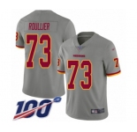 Youth Washington Redskins #73 Chase Roullier Limited Gray Inverted Legend 100th Season Football Jersey